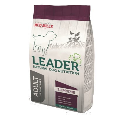 leader supreme natural dog nutrition adult dog food by connolly's red mills