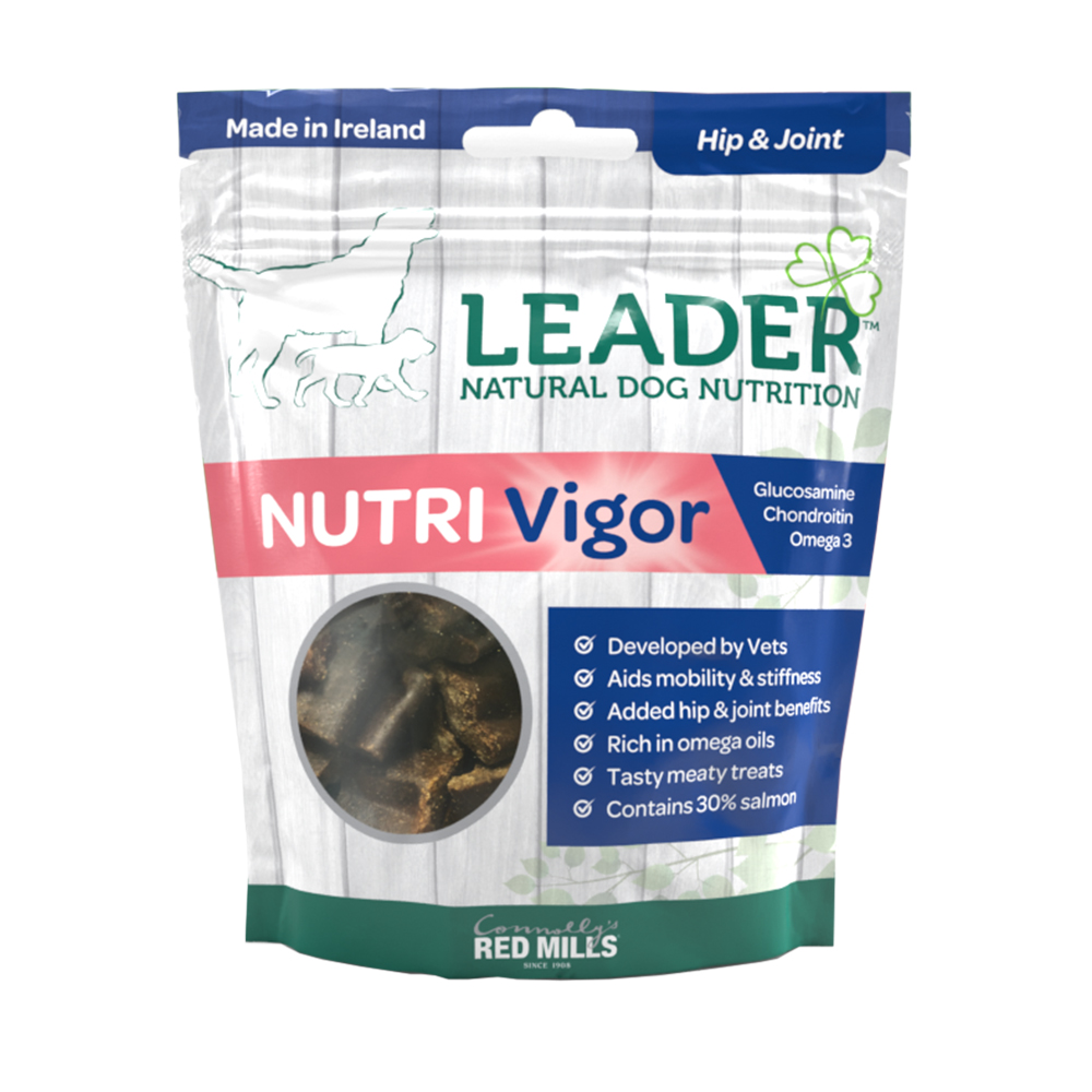 leader nutri vigor chewy dog treats for hip and joint care