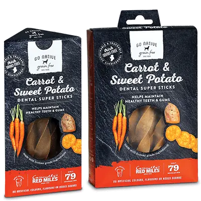 red mills go native dental sticks healthy grain free high meat content dental sticks with carrot and sweet potato